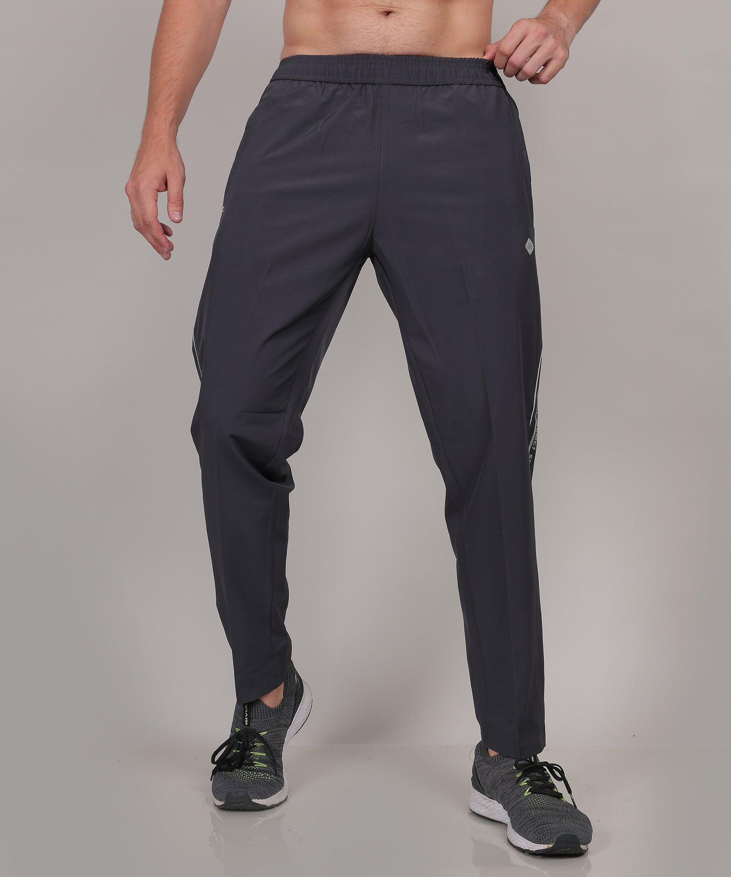 SELECT STYLISH PIPING NS TRACK PANT GREY FOR MEN