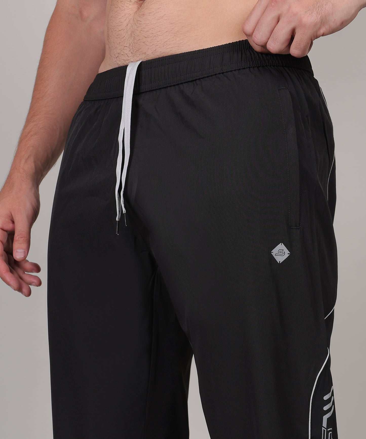 SELECT STYLISH PIPING NS TRACK PANT BLACK FOR MEN