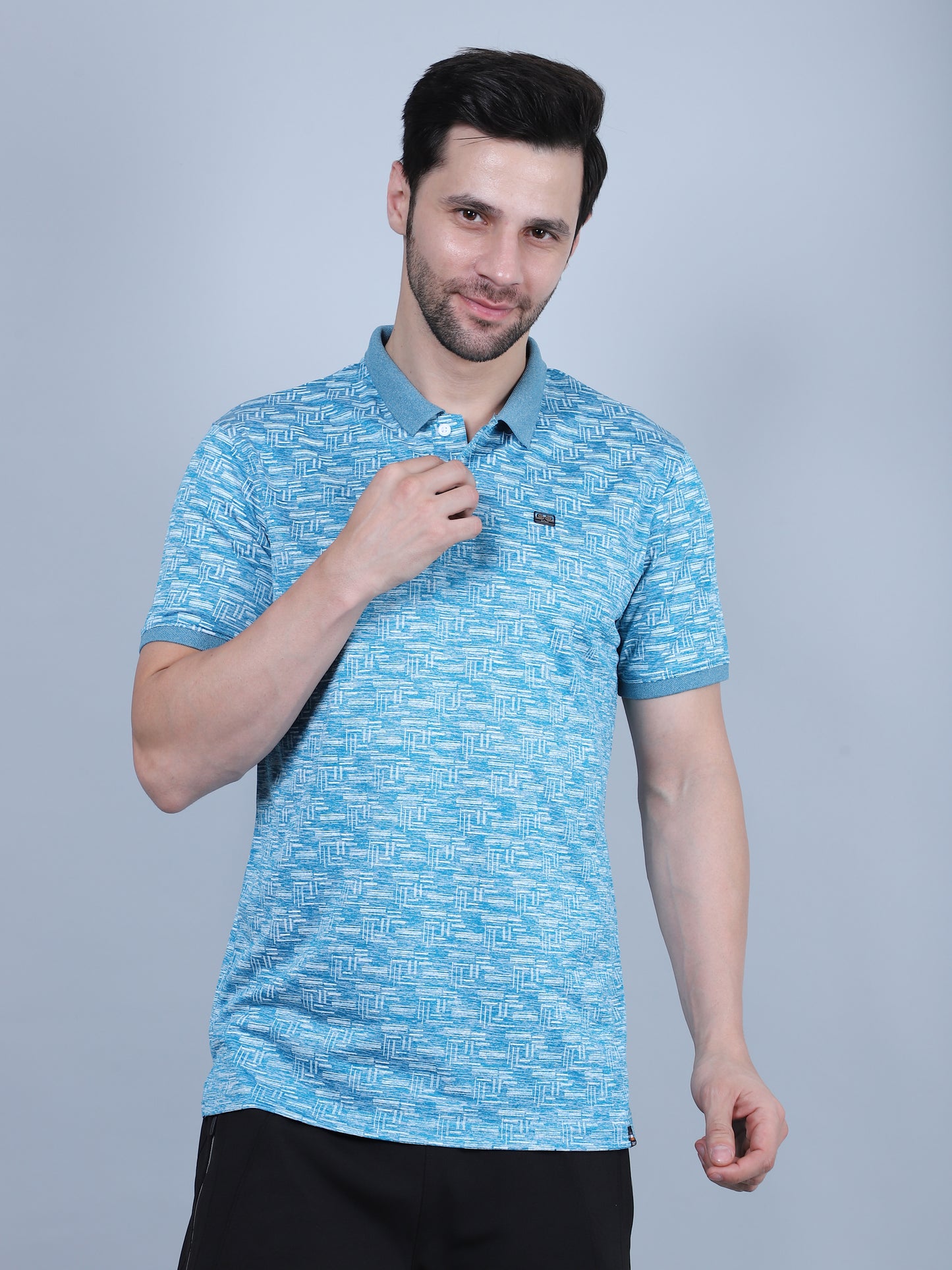 SELECT SP-111 DRYFIT POLO SKY BLUE T-SHIRT