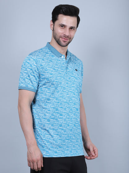 SELECT SP-111 DRYFIT POLO SKY BLUE T-SHIRT