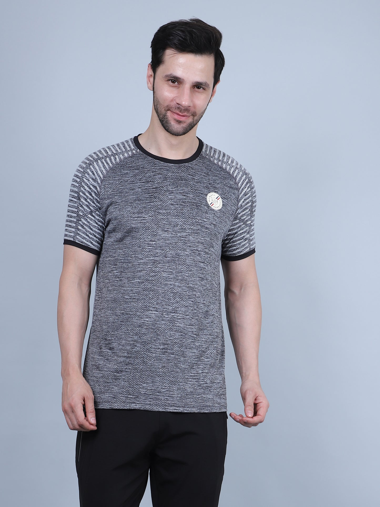 SELECT 5530 ULTRA DRY-FIT ROUND NECK T-SHIRT DARK GREY