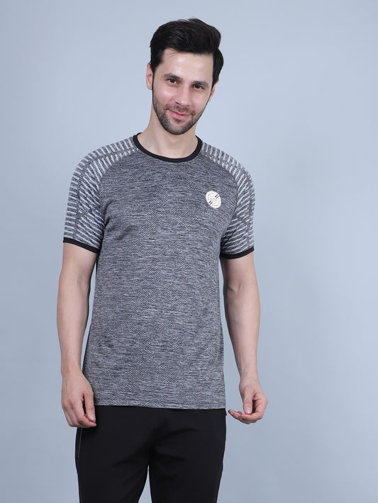 SELECT 5530 ULTRA DRY-FIT ROUND NECK T-SHIRT DARK GREY