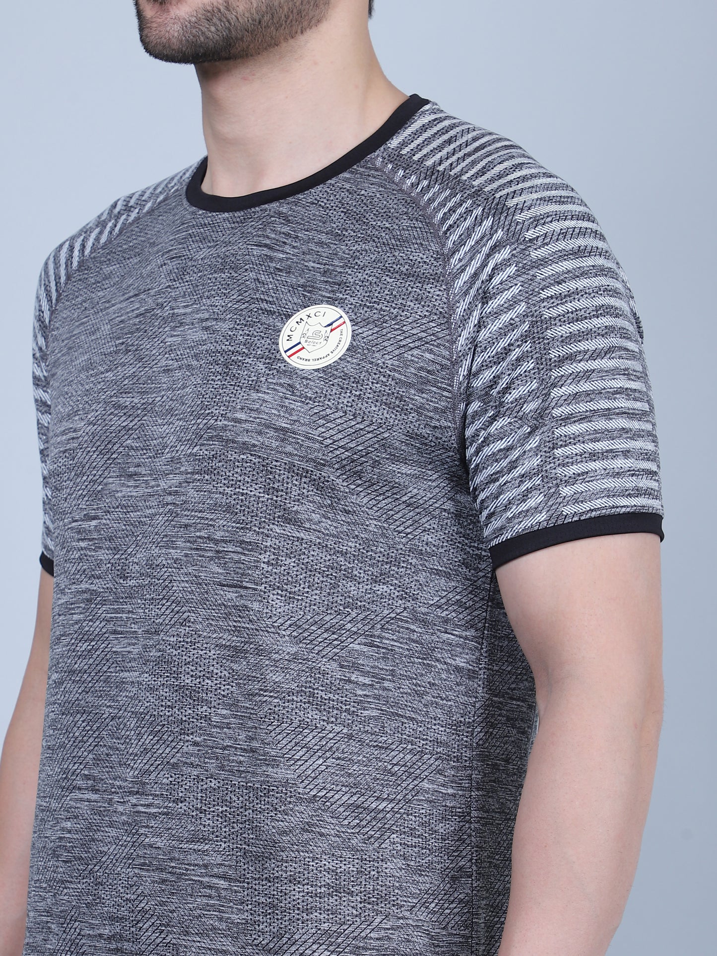 SELECT 5530 ULTRA DRY-FIT ROUND NECK T-SHIRT DARK GREY