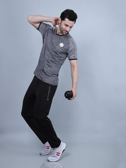 SELECT 5530 ULTRA DRY-FIT ROUND NECK T-SHIRT DARK GREY