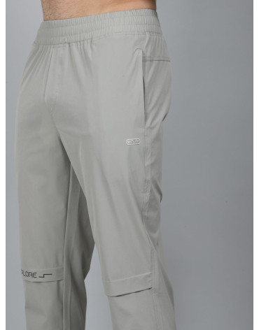 SELECT BASIC CRUSH LYCRA TRACKPANT LIGHT GREY FOR MEN