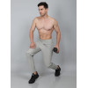 SELECT BASIC CRUSH LYCRA TRACKPANT LIGHT GREY FOR MEN