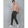 SELECT BASIC CRUSH LYCRA TRACKPANT OLIVE FOR MEN