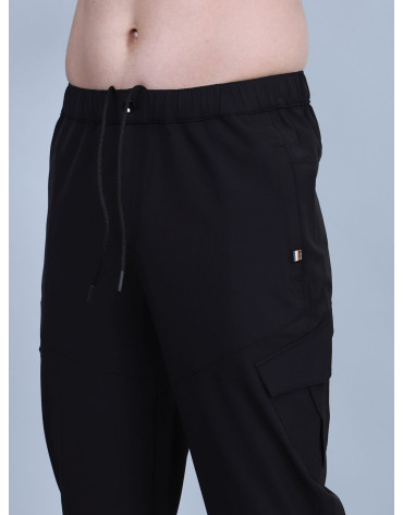 SELECT CROSS CARGO TRACKPANT BLACK FOR MEN