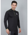 SELECT FULLSLEEVE POLO ZIPPER T-SHIRT BLACK FOR MEN