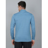 SELECT FULLSLEEVE POLO ZIPPER T-SHIRT SKY BLUE FOR MEN