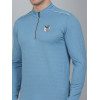 SELECT FULLSLEEVE POLO ZIPPER T-SHIRT SKY BLUE FOR MEN