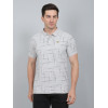 SELECT PRINT POLO LIGHT GREY FOR MEN