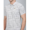 SELECT PRINT POLO LIGHT GREY FOR MEN