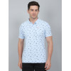SELECT PRINT POLO SKY BLUE FOR MEN