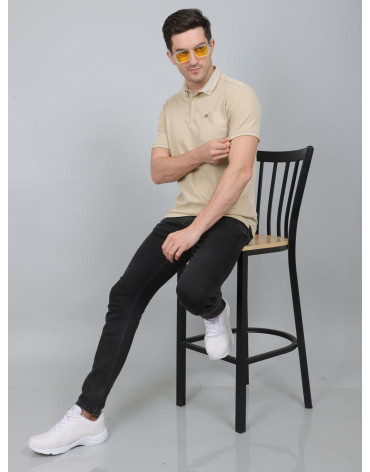 SELECT COTTON LYCRA POLO  T-SHIRT CAMEL FOR MEN