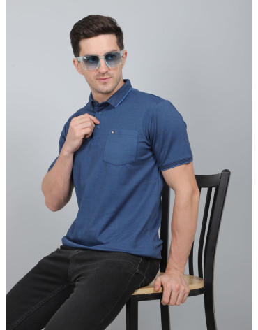 SELECT COTTON LYCRA POLO  T-SHIRT DENIM FOR MEN