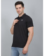 SELECT WAVE JAQAURD POLO T-SHIRT BLACK FOR MEN