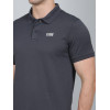 SELECT WAVE JAQAURD POLO T-SHIRT DARK GREY FOR MEN