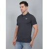 SELECT WAVE JAQAURD POLO T-SHIRT DARK GREY FOR MEN