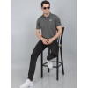 SELECT WAVE JAQAURD POLO T-SHIRT LIGHT GREY FOR MEN