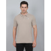 SELECT WAVE JAQAURD POLO T-SHIRT CAMEL FOR MEN