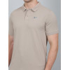SELECT WAVE JAQAURD POLO T-SHIRT CAMEL FOR MEN