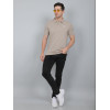 SELECT WAVE JAQAURD POLO T-SHIRT CAMEL FOR MEN