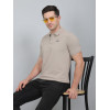 SELECT WAVE JAQAURD POLO T-SHIRT CAMEL FOR MEN