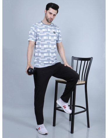 SELECT REGULAR PRINT ROUNDNECK T-SHIRT IN SKYBLUE FOR MEN