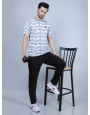 SELECT REGULAR PRINT ROUNDNECK T-SHIRT IN SKYBLUE FOR MEN