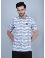 SELECT REGULAR PRINT ROUNDNECK T-SHIRT IN SKYBLUE FOR MEN