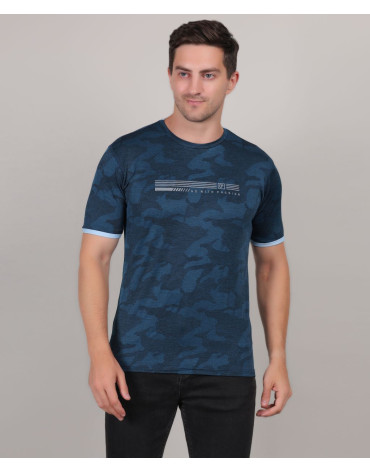 SELECT JAQUARD PRINT ROUNDNECK T-SHIRT AIRFORCE FOR MEN