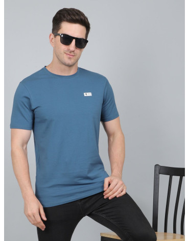 SELECT COTTON ROUNDNECK T-SHIRT BLUE FOR MEN