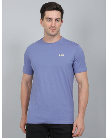 SELECT COTTON ROUNDNECK T-SHIRT PURPLE FOR MEN