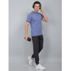 SELECT PRINT COTTON ROUNDNECK T-SHIRT PURPLE FOR MEN