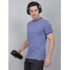 SELECT PRINT COTTON ROUNDNECK T-SHIRT PURPLE FOR MEN